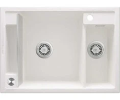 Deante granitinė virtuvinė plautuvė su magnetais Deante Magnetic ZRM A503, Alabaster
