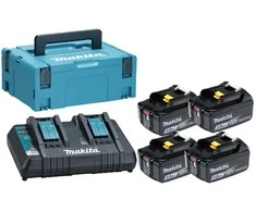 MAKITA MAITINIMO RINKINYS 18V 4×3,0Ah (BL1830Bx4+DC18RD) MAKPAC