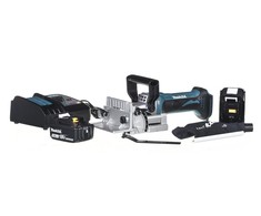 MAKITA SUJUNGIMO GRUPĖ / LAMINATORIUS 18V‐2 x 3.0Ah lagaminas MAKPAC DPJ180RFJ