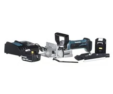 MAKITA SUJUNGIMO GRUPĖ / LAMINATORIUS 18V‐2 x 3.0Ah lagaminas MAKPAC DPJ180RFJ