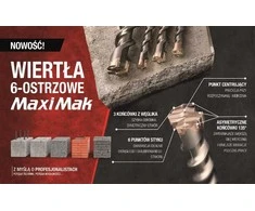 Grąžtas MAKITA grąžtai SDS MAX 18x 400x 540mm MAXI MAK 6-OSTRZOWE