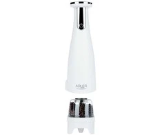 Adler | Elektrinis druskos ir pipirų malūnėlis | AD 4449w | Korpuso medžiaga ABS plastikas | 7 W | Ličio | Matinis baltas