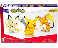 „Mega Bloks“ MEGA Contrux – kurkite ir rodykite „Pokemon“ „Pikachu Evolution Trio“ (GYH06)