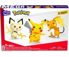 Mattel „Mega Bloks“ MEGA Contrux – kurkite ir rodykite „Pokemon“ „Pikachu Evolution Trio“ (GYH06)
