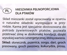 Pašaras laukiniams paukščiams Megan, 1.076 kg