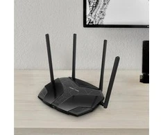 Mercusys Dual-Band Wi-Fi 6 Maršrutizatorius | MR80X AX3000 | 802.11ax | 2402+574 Mbit/s | Ethernet LAN (RJ-45) jungtys 3xGigabit LAN | Tinklelio palaikymas Taip | MU-MiMO Taip | Nėra mobiliojo plačiajuosčio ryšio | Antenos tipas Išorinė