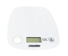 Mesko | Virtuvinės svarstyklės | MS 3159w | Maximum weight (capacity) 5kg | Graduation 1 g | Ekranas type LCD | Baltas