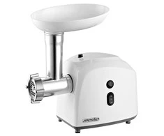 Mėsmalė Mesko | Mesko MS 4805 | Baltas | Middle size sieve, mince sieve, poppy sieve, plunger, sausage filler, kibbe attachment