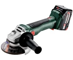 Kampinis šlifuoklis Metabo W 18 L BL 9-125; 18 V; 2x4,0 Ah akum.
