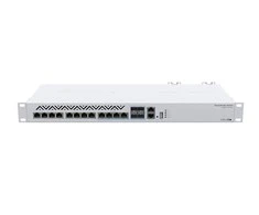 MikroTik Cloud Maršrutizatorius jungiklis 312-4C+8XG-RM su RouterOS L5, 1U ant stovo montuojamas korpusas