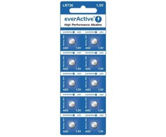 Mini šarminės baterijos „everActive G3 LR736 LR41“, 10 vnt.