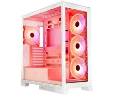 Kompiuterio Korpusas - Modecom Volcano SPACE APEX ARGB MIDI Tower Micro ATX/ATX/ITX Baltas