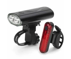 Montis Rinkinys baterinis LED dviračio žibintas MT107 Galinis apšvietimas + Priekinis apšvietimas (rinkinys) 270 lm