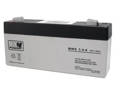 Mw Power MWPower MWS 6V 3.4Ah F1(187) AGM akumuliatorius, 5 metai