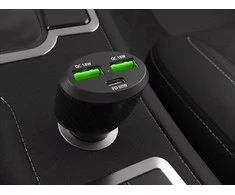 NATEC automobilinis įkroviklis Coney 2x USB 1x USB-C PD 3.0 84W QC3.0