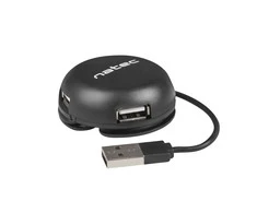 NATEC NHU-1330 Hub USB 2.0 BUMBLEBEE 4-jungtys Juodas