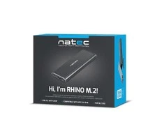 Kietasis diskas NATEC NKZ-0941 HDD/SSD external enclosure RHINO GO for 2.5" SATA - USB 3.0, Aluminum