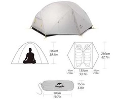 Naturehike Palapinė Mongar 2 210T NH17T007-M-Forest Žalias