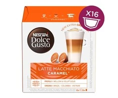 Nescafe Kavos kapsulės DOLCE GUSTO LATTE MACCHIATO CARAMEL, 8+8 vnt.