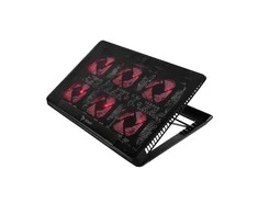 Nešiojamas kompiuteris cooling pad, 6 backlit fans, 2000 RPM, SAVIO COS-01