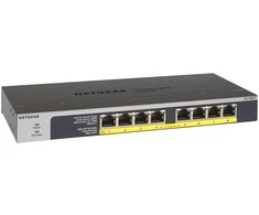 NETGEAR GS108LP Unmanaged Gigabit Ethernet (10/100/1000) Power over Ethernet (PoE) 1U Juodas, Pilkas