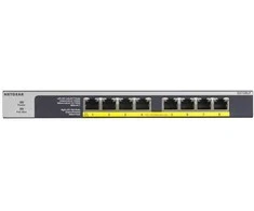 NETGEAR GS108LP Unmanaged Gigabit Ethernet (10/100/1000) Power over Ethernet (PoE) 1U Juodas, Pilkas