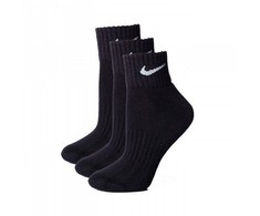Nike Value Cotton Quarter kojinės 3 poros SX4926 001