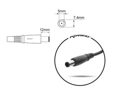 Nešiojamojo Kompiuterio Įkroviklis - Mitsu 18.5V 3.5A 65W HP Compaq Juodas