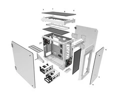 Thermaltake View 71 Riing grūdintas stiklas, sniegas