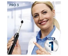 Elektrinis dantų šepetėlis Oral-B Pro 3 3000 Pure Clean, juodas