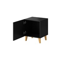 Cama Meble Naktinis Staliukas - Pafos 2 Vnt. 45x40x51 Cm Matinė Juoda