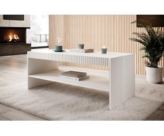 Cama Meble Kavos Staliukas - PAFOS 120x60 cm Baltas Matinis