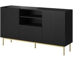 Cama Meble Baldas - Pafos 150x40x90, Matinė Juoda