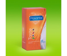 Pasante Healthcare Pasante Flavors 12-Pack Colored Flavored Condoms Assorted 53mm CE
