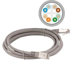 A Lan Technologie Alantec Tinklo Kabelis - A-LAN KKS6SZA 3 m Cat6 F/UTP Pilkas