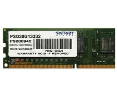 Patriot Memory 8GB PC3-10600 atminties modulis 1 x 8 GB DDR3 1333 MHz