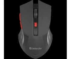 Žaidimų Pelė - Defender Accura MM-275 Optinė 1600DPI Juoda/Raudona