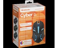 Žaidimų Pelė - Defender Cyber MB-560L Juoda 1200dpi 3P