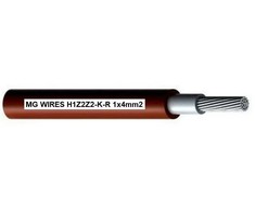 MG0 Photovoltaic cable // MG Wires // 1x4mm2, 0.6/1kV red H1Z2Z2-K-R-4mm2 RD, 50m package