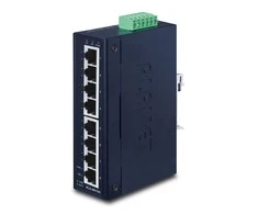 Šakotuvas Planet IP30 plono tipo 8 prievadų pramoninis valdomas Gigabito eterneto jungiklis (nuo -10 iki 60 laipsnių C)