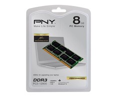 Nešiojamo kompiuterio atmintis PNY Technologies PNY 8GB DDR3 1600MHz atminties modulis 1 x 8 GB