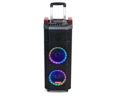 AIWA KBTUS-608 MKII 600W (80W RMS) nešiojama garso sistema su karaoke, šviesos efektais