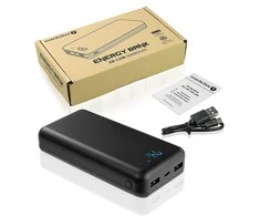 everActive 20000mAh išorinė baterija su LED ekranu 2xUSB 2A