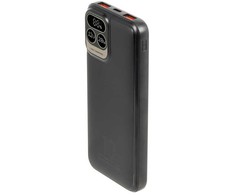 „RivaCase“ išorinė baterija 10 000 mAh USB-C 20 W LCD, 1 x WE/WY USB-C PD 20 W, 2 x USB-A QC 3.0 18 W, JUODA