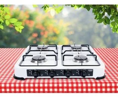 PROMIS KG400 Four-burner gas stove sidabrinis