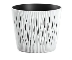 Prosperplast Vazonas Sandy Round Baltas 22x26cm