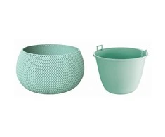 Prosperplast Vazonas Splofy Bowl Žalias 16x24cm