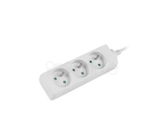 LANBERG PS0-03E-0300-W 3M Baltas 3X 230V Lanter EXTENSION PL. CABLE FROM FULL COPPER