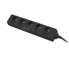 LANBERG PS0-05E-0300-BK 3M Juodas 5X 230V Lanter EXTENSION PL. CABLE FROM FULL COPPER