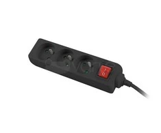 LANBERG PS1-03E-0150-BK 1.5M Juodas LANTERGE CURVE 3X 230V PL SU GRANDINĖS IŠJUNGIKLIU PILNAS VARIS